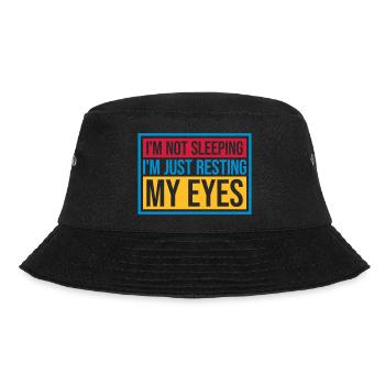 im not sleeping Zitat - Bucket Hat - Schwarz - Vorne - Lela (165cm)
