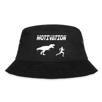 motivation sport running humor dinosaur - Bucket Hat - black - Front - Lela (165cm)