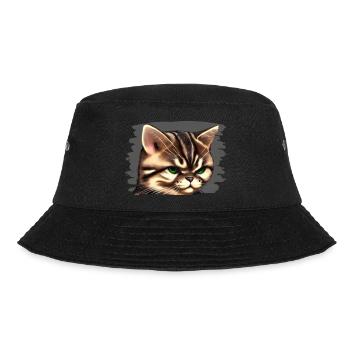 Katzengesicht - Bucket Hat - Schwarz - Vorne - Lela (165cm)