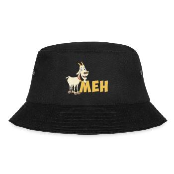 Illustration of a cheerful goat and the word MEH - Bucket Hat - black - Front - Lela (165cm)
