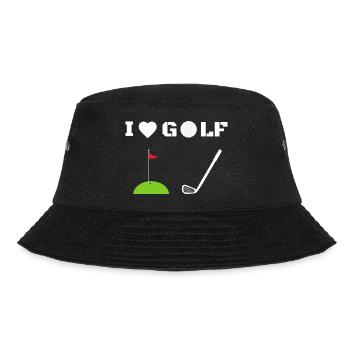 I love Golf - Bucket Hat - Schwarz - Vorne - Lela (165cm)