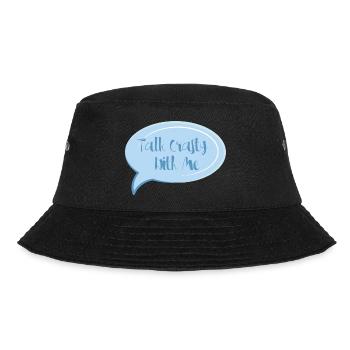 Sprich schlau mit mir - Bucket Hat - Schwarz - Vorne - Lela (165cm)