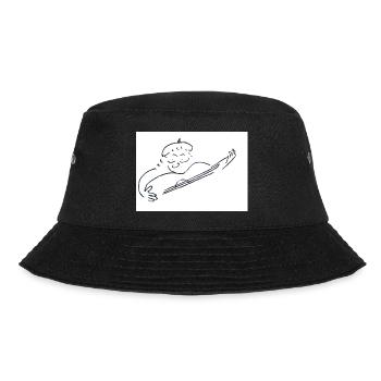 Guitar man - Bucket Hat - Schwarz - Vorne - Lela (165cm)