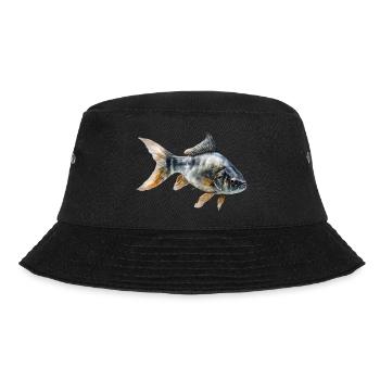 Watercolour Fish / Fisch - Bucket Hat - black - Front - Lela (165cm)
