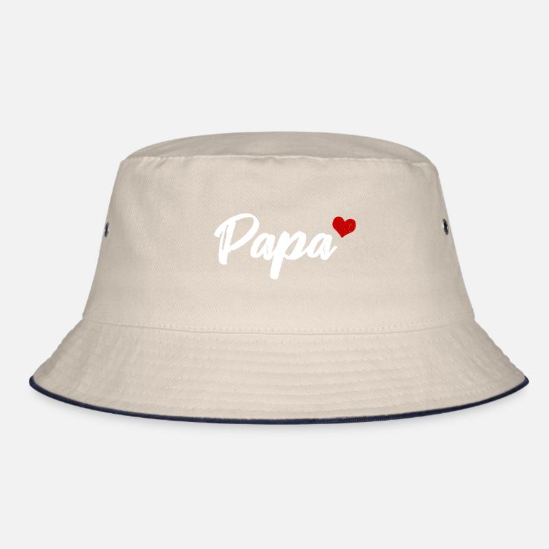 Papa Heart Dear Father Bucket Hat