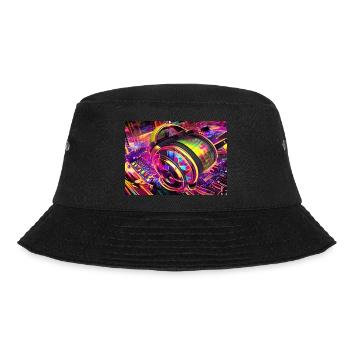 Von tanzbaren Beats bis zu futuristischen Sounds - Bucket Hat - Schwarz - Vorne - Lela (165cm)