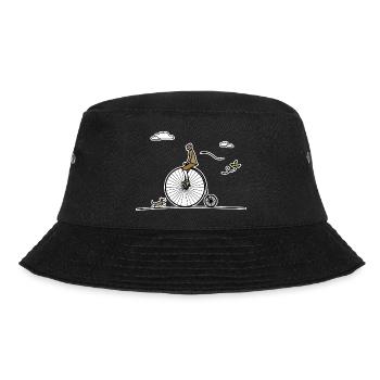 Antikes Fahrrad - Bucket Hat - Schwarz - Vorne - Lela (165cm)