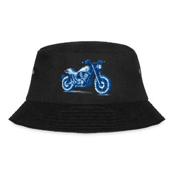 8 Bit Naked Bike Motorcycle for Bikers and Bikers - Bucket Hat - black - Front - Lela (165cm)