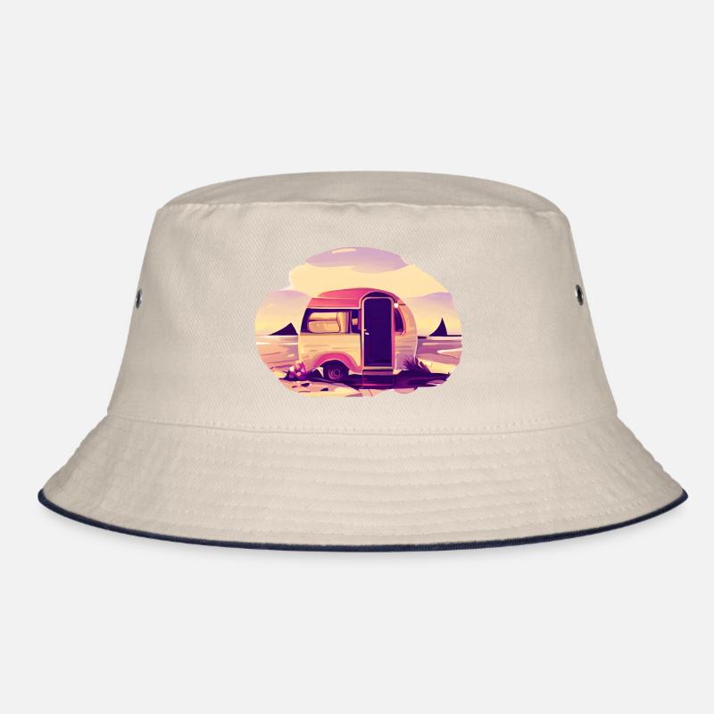 Caravan Gift Camp Camping Camping Motorhome Bucket Hat
