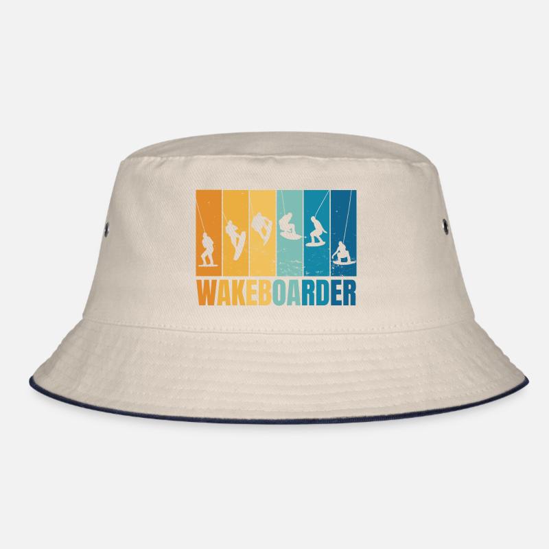 Wakeboard-Silhouetten Bucket Hat