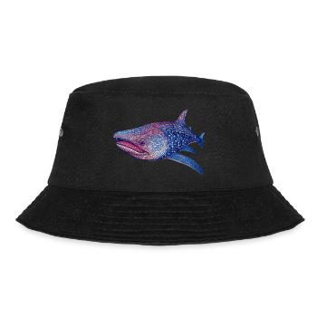 Ein schöner Lila Walhai als Blickfang - Bucket Hat - Schwarz - Vorne - Lela (165cm)