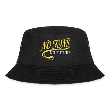 No Fins No Future Safe Sharks - Bucket Hat - Schwarz - Vorne - Lela (165cm)