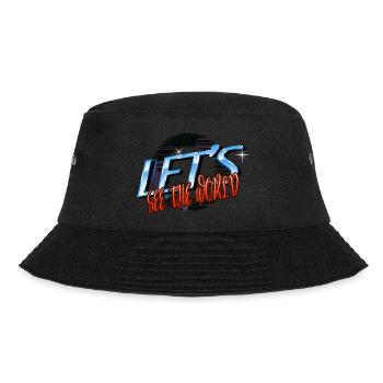 awesome cool eat sleep travel jokes gift idea - Bucket Hat - Schwarz - Vorne - Lela (165cm)
