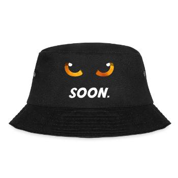Cat Eyes Orange Soon - Bucket Hat - black - Front - Lela (165cm)