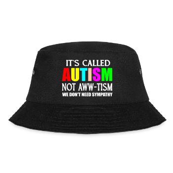 Zitat von Autismus - Bucket Hat - Schwarz - Vorne - Lela (165cm)
