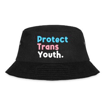 Protect Trans Youth Transgender LGBT Pride - Bucket Hat - black - Front - Lela (165cm)