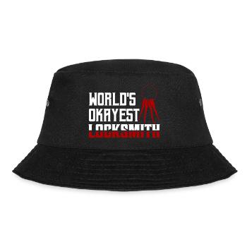 World's Okayest Locksmith Pick Locks Lockpicker - Bucket Hat - Schwarz - Vorne - Lela (165cm)