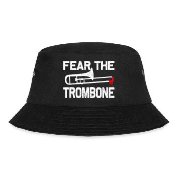 trombone, trombonist, wind orchestra, brass band - Bucket Hat - black - Front - Lela (165cm)