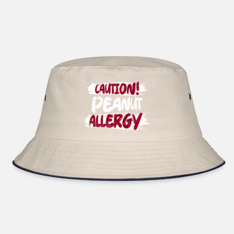 Caution! Peanut Allergy Awareness Nut Allergic Bucket Hat