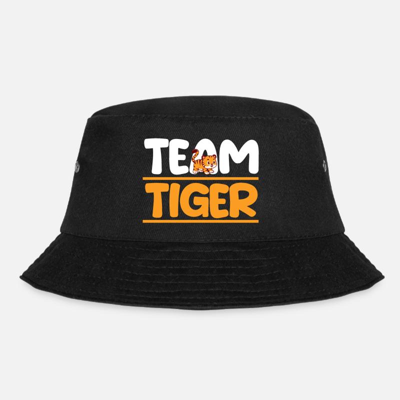 Tiger Motiv - Bucket Hat - Schwarz