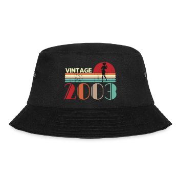 Vintage 2003 Anniversaire rétro sunset design - Bob - noir - Devant - Lela (165cm)