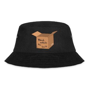 Think outside thebox - Bucket Hat - Schwarz - Vorne - Lela (165cm)