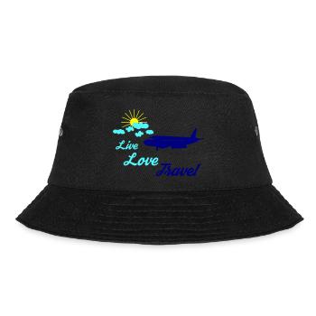 Live Love Travel 02 - Bucket Hat - black - Front - Lela (165cm)