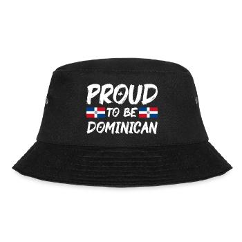Dominikanische Republik Flagge Dom Rep Fahne Reise - Bucket Hat - Schwarz - Vorne - Lela (165cm)