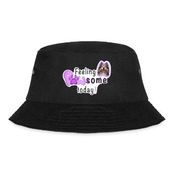 Feeling PAWSOME today! Dog Sheltie Paw Pink - Bucket Hat - black - Front - Lela (165cm)