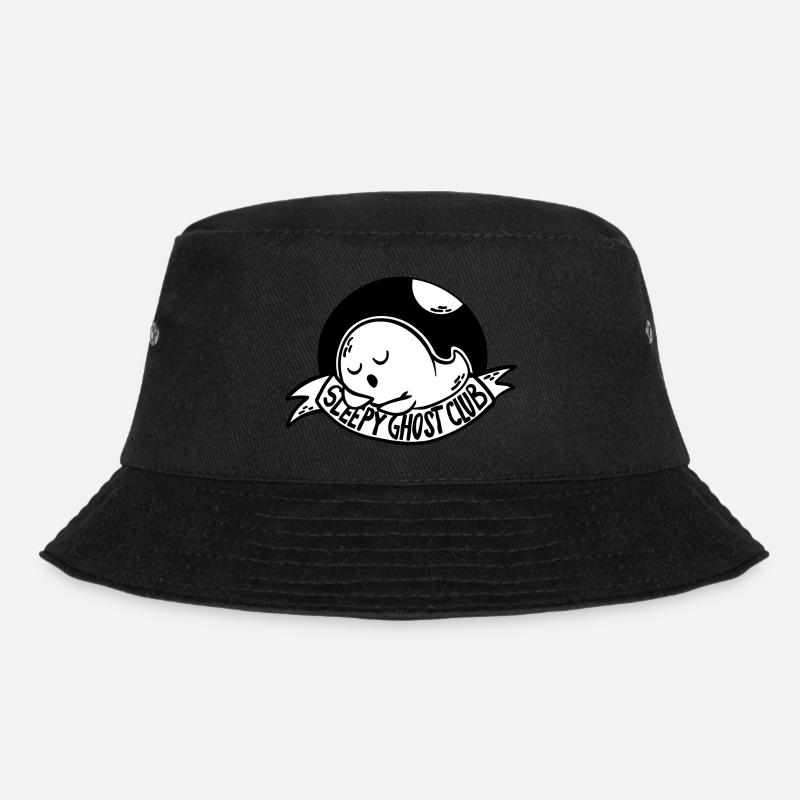 Sleepy Ghost Club - Bucket Hat - black