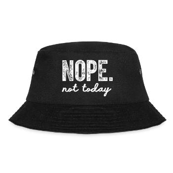 Nein, heute nicht lustig - Bucket Hat - Schwarz - Vorne - Lela (165cm)