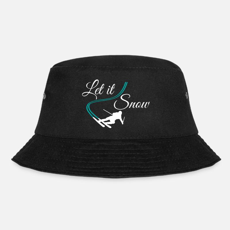 let it snow skifahrer - Bucket Hat - Schwarz