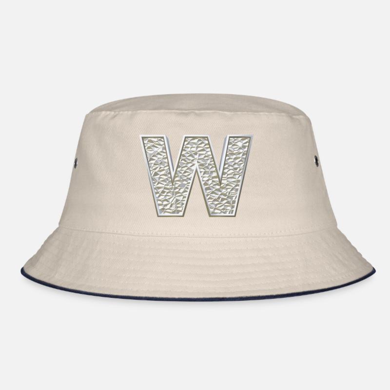 W, letter, initial, monogram, Bucket Hat