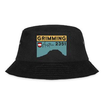 Hoher Grimming Finisher Höhe Wanderung Dachstein - Bucket Hat - Schwarz - Vorne - Lela (165cm)