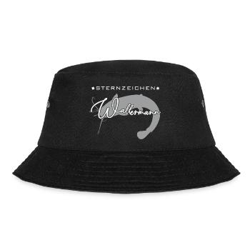 Sternzeichen Wallermann lustiger Wallerspruch Wels - Bucket Hat - Schwarz - Vorne - Lela (165cm)