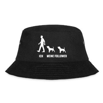 Ich Meine Follower Beagle Hund Hundeliebhaber - Bucket Hat - Schwarz - Vorne - Lela (165cm)