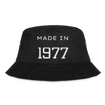 Made in 1977 Year Birthday Day - Bucket Hat - black - Front - Lela (165cm)