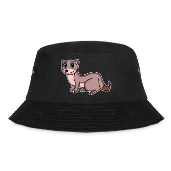 Weasel Motif - Bucket Hat - black - Front - Lela (165cm)
