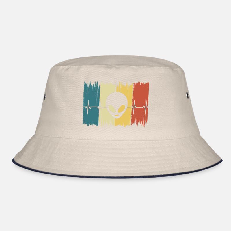 Vintage Alien Heartbeat Bucket Hat