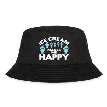 Eiscreme Macht Mich Glücklich Party Kids - Bucket Hat - Schwarz - Vorne - Lela (165cm)