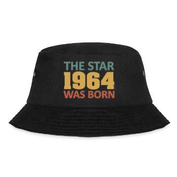 The Star 1964 was born – 60. Geburtstag 1964 - Bucket Hat - Schwarz - Vorne - Lela (165cm)