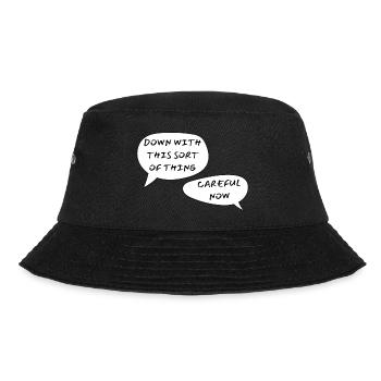 Down With This Sort of Thing Speech Bubbles - Bucket Hat - black - Front - Lela (165cm)