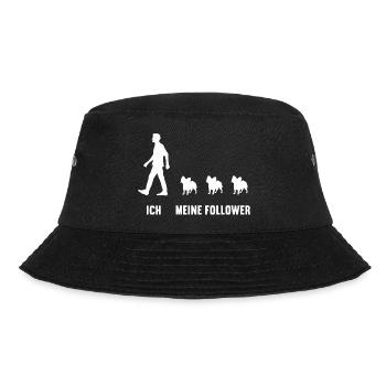 Ich Meine Follower Papillon Papillonbesitzer Hund - Bucket Hat - Schwarz - Vorne - Lela (165cm)