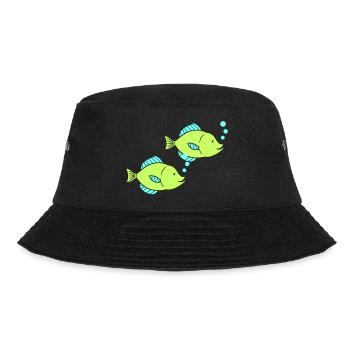 fische comic 2 - Bucket Hat - Schwarz - Vorne - Lela (165cm)