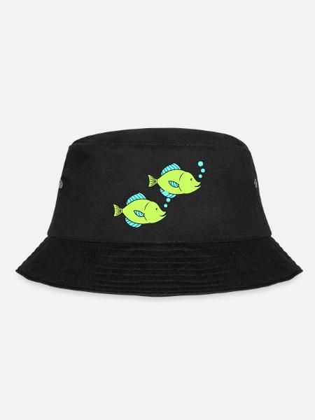 Pisces Comic 2 - Bucket Hat - black