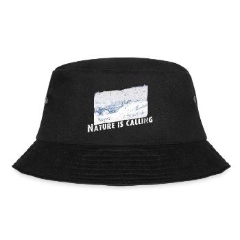 Nature is calling Winter - Bucket Hat - Schwarz - Vorne - Lela (165cm)