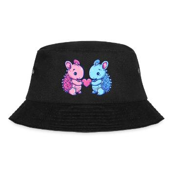 Armadillo Couple Love Couple In Love - Bucket Hat - black - Front - Lela (165cm)