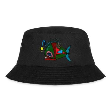 anglerfisch - Bucket Hat - Schwarz - Vorne - Lela (165cm)