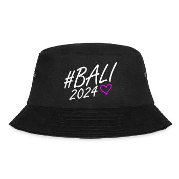 Bali 2024 Herz Reise - Bucket Hat - Schwarz - Vorne - Lela (165cm)