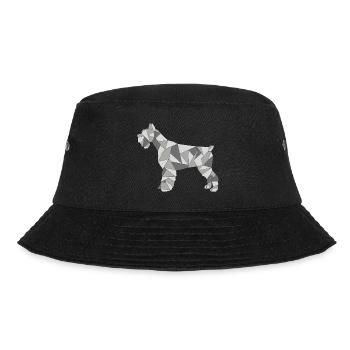GEOMETRISCHER SCHNAUZER grau - Bucket Hat - Schwarz - Vorne - Lela (165cm)